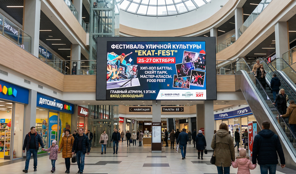 Торговый центр — LED-экран